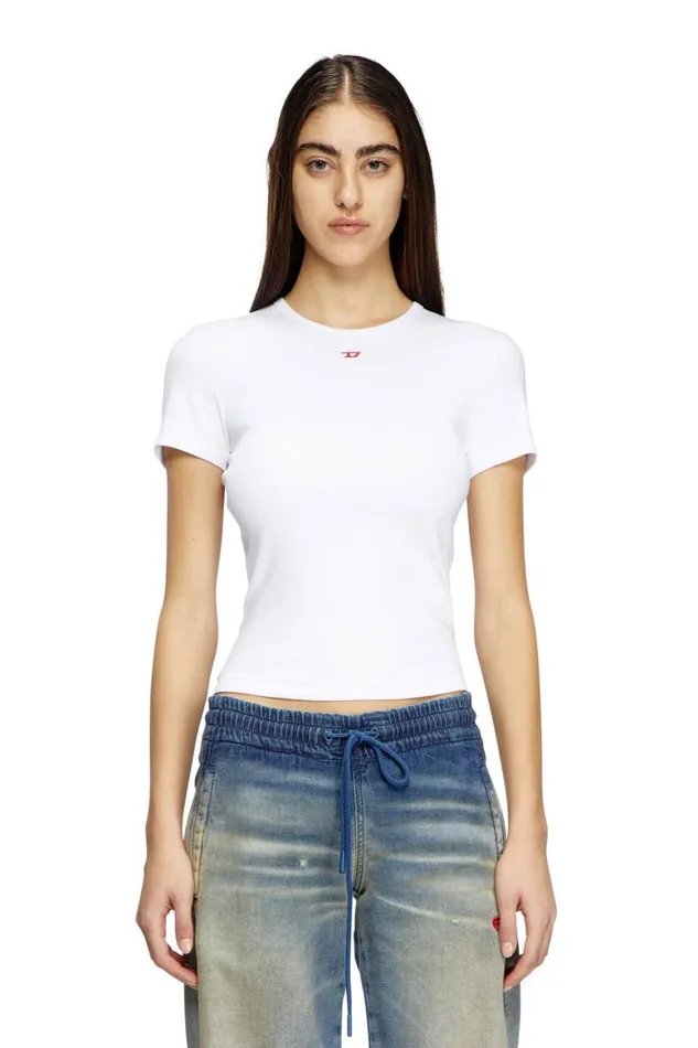 Women Diesel TShirts and Tops TELELONGD White