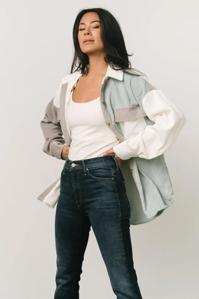 Women Dillon Shacket Sage Multi Baltic Born Outerwear Women Dillon Shacket Sage Multi Baltic Born Outerwear