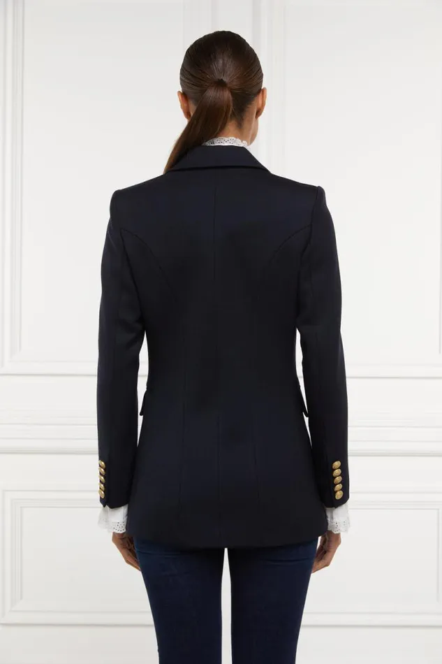 Women Double Breasted Blazer Navy Twill Holland Cooper Tailoring