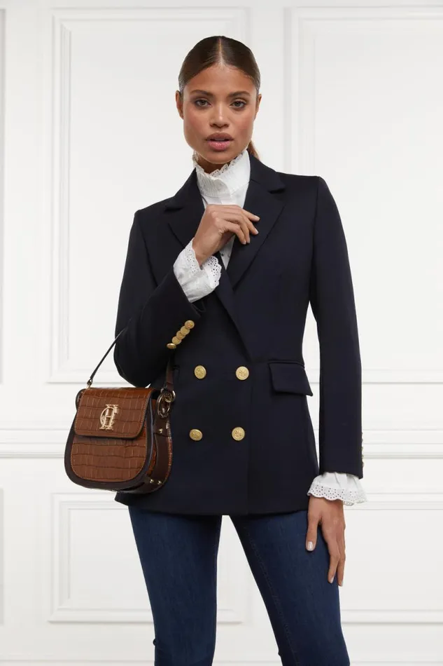 Women Double Breasted Blazer Navy Twill Holland Cooper Tailoring