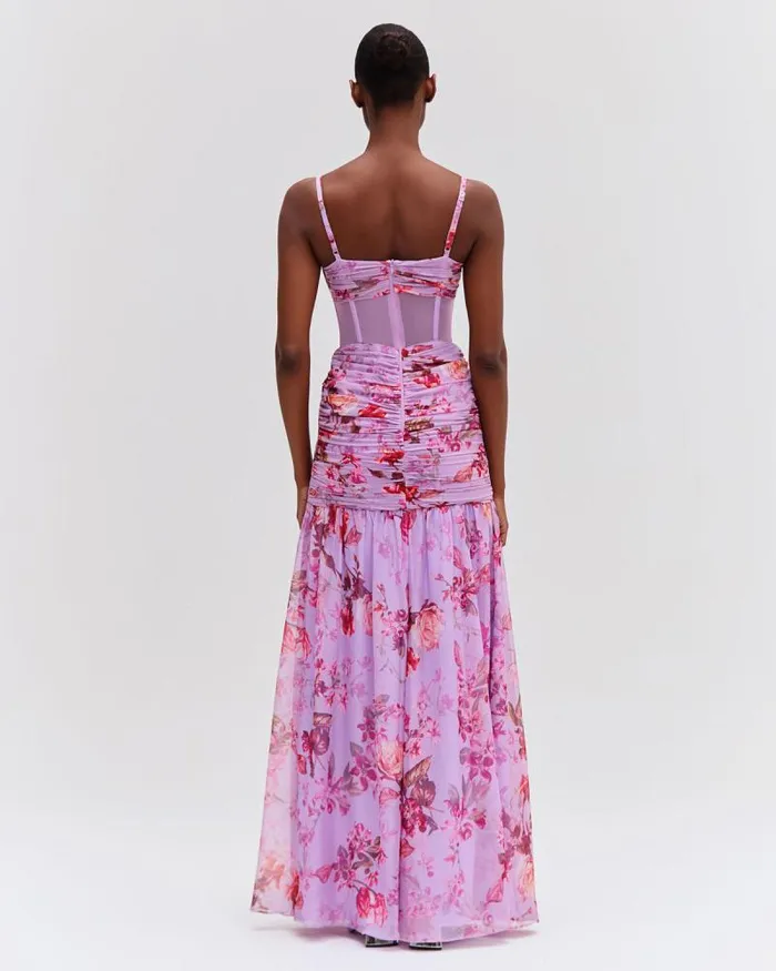Women Dresses and Jumpsuits PatBO Floral Haze Bustier Maxi Dress Violet