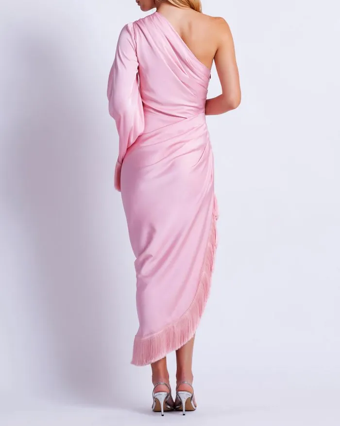 Women Dresses and Jumpsuits PatBO Fringe Trim Oscar Dress FINAL SALE Light Pink
