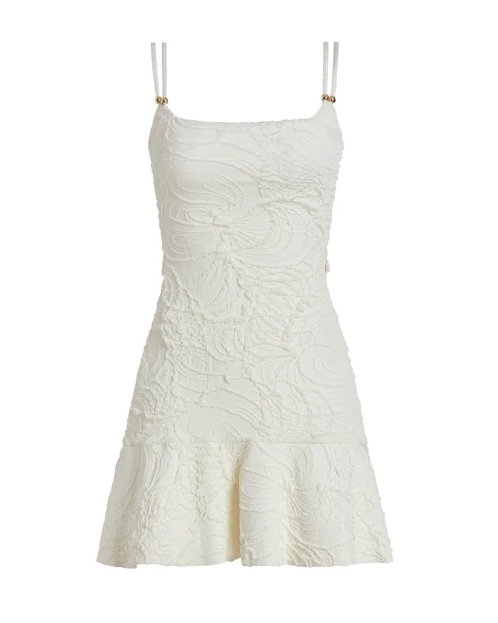 Women Dresses and Jumpsuits PatBO Jacquard Fitted Mini Dress White