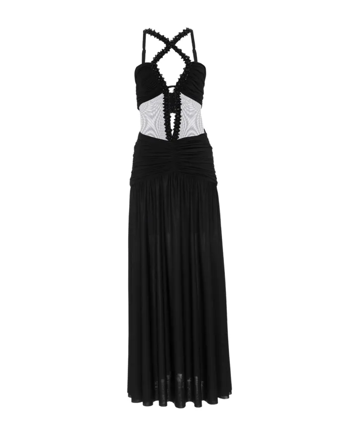 Women Dresses and Jumpsuits PatBO Moonlight CrossFront Maxi Dress Black