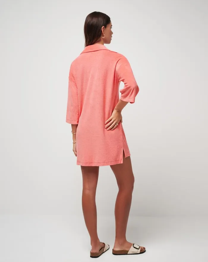 Women Dresses TravisMathew BRUNCH ME BABY TERRY DRESS Shell Pink Women Dresses TravisMathew BRUNCH ME BABY TERRY DRESS Shell Pink