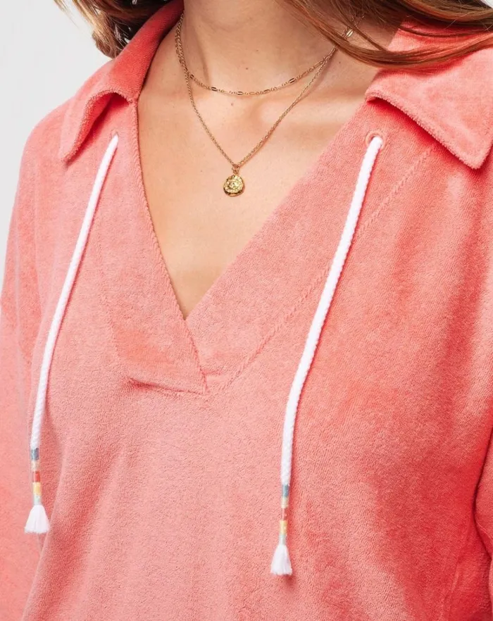 Women Dresses TravisMathew BRUNCH ME BABY TERRY DRESS Shell Pink Women Dresses TravisMathew BRUNCH ME BABY TERRY DRESS Shell Pink