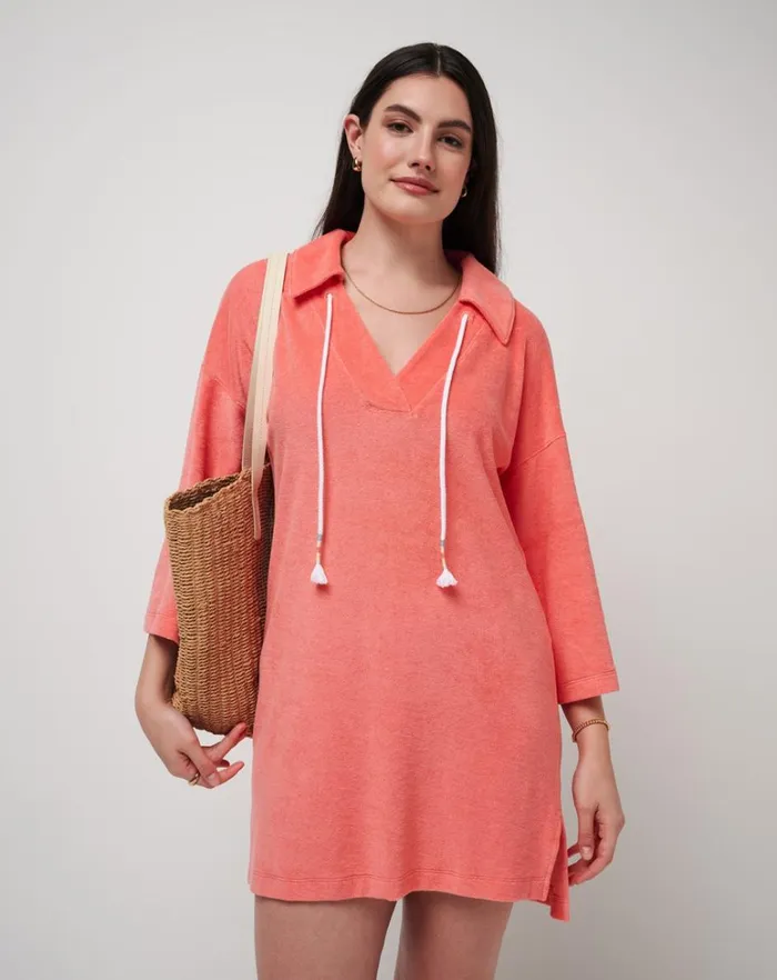 Women Dresses TravisMathew BRUNCH ME BABY TERRY DRESS Shell Pink Women Dresses TravisMathew BRUNCH ME BABY TERRY DRESS Shell Pink