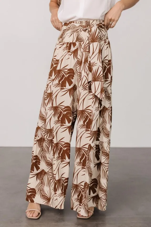 Women Elin Flowy Pants Cream Mocha Baltic Born Cover Up Women Elin Flowy Pants Cream Mocha Baltic Born Cover Up