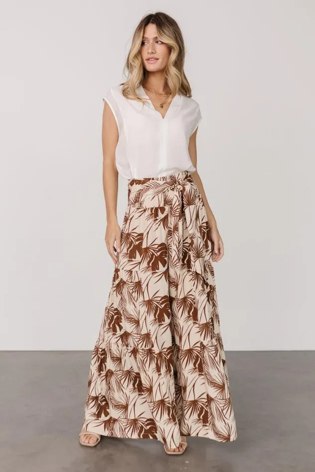 Women Elin Flowy Pants Cream Mocha Baltic Born Cover Up Women Elin Flowy Pants Cream Mocha Baltic Born Cover Up