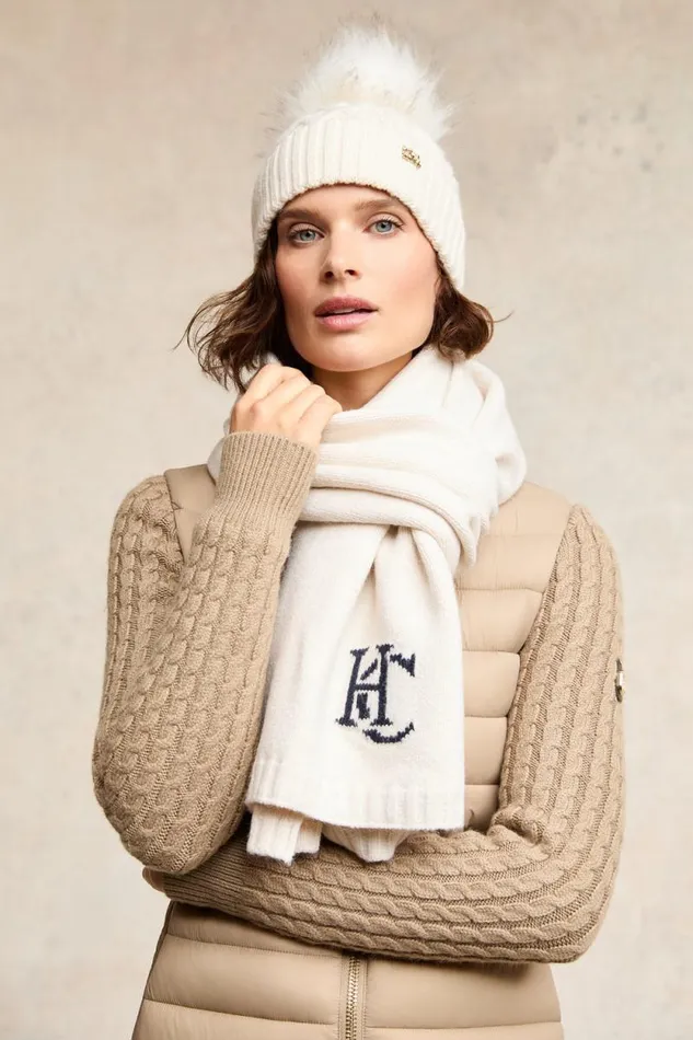 Women Elle Scarf Ecru Holland Cooper Scarves