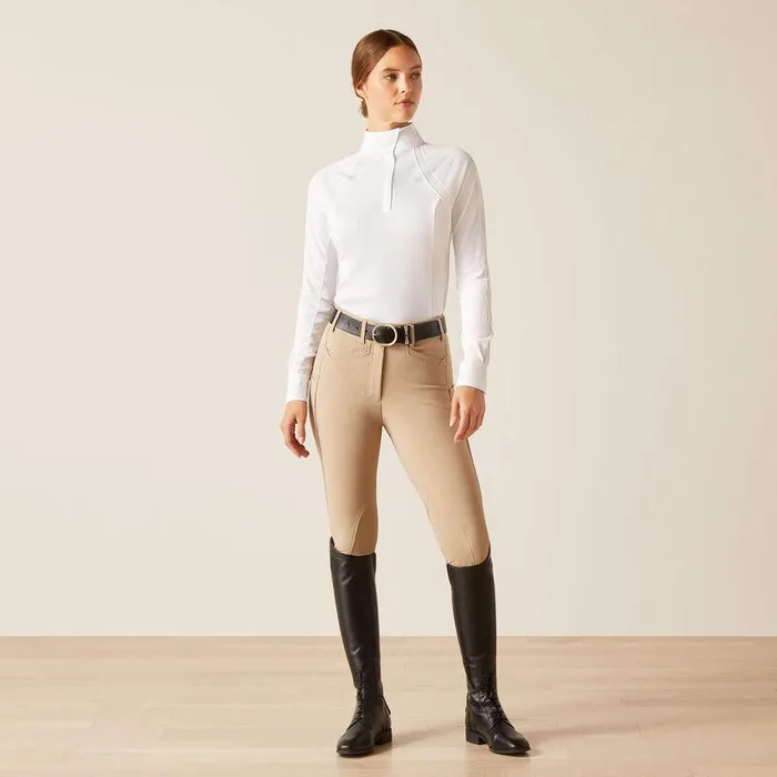 Women English Riding Ariat Sunstopper 30 Pro Show Shirt White Women English Riding Ariat Sunstopper 30 Pro Show Shirt White
