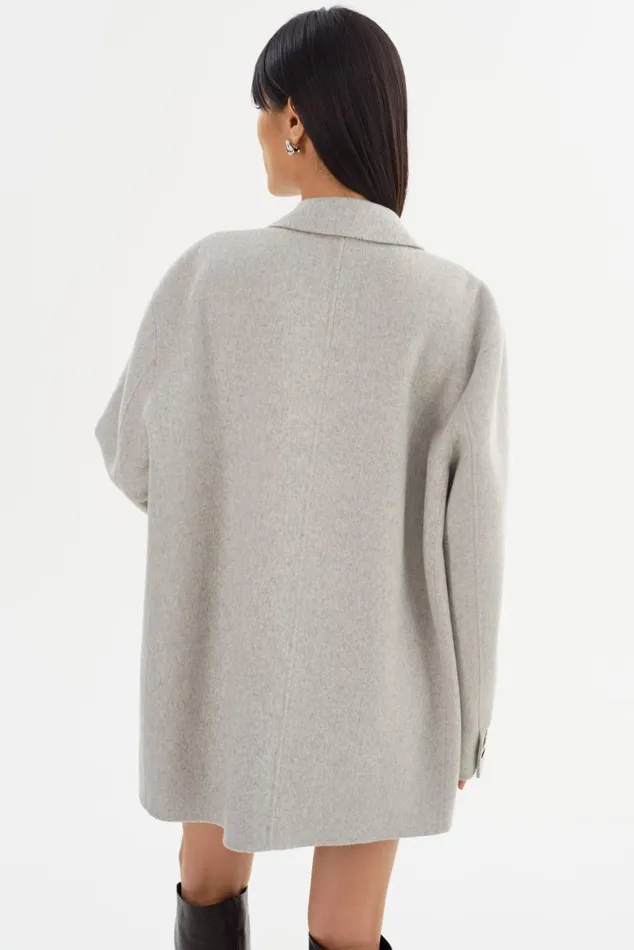 Women ENNIS Oversized Wool Blazer Light Grey LAMARQUE Blazers
