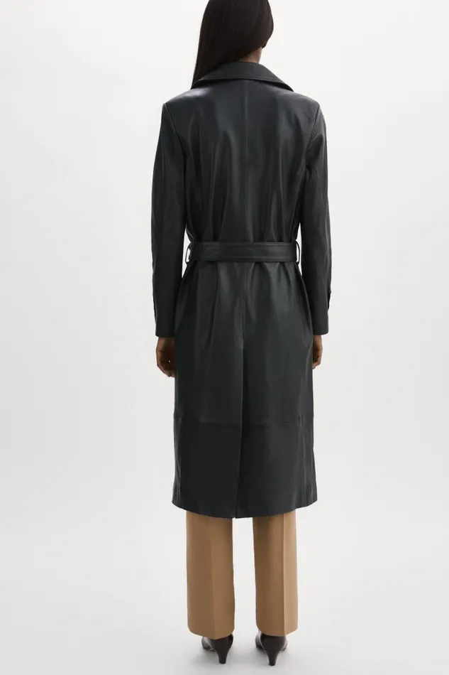 Women ERMA Leather Trench Coat Black LAMARQUE Trench Coats Women ERMA Leather Trench Coat Black LAMARQUE Trench Coats