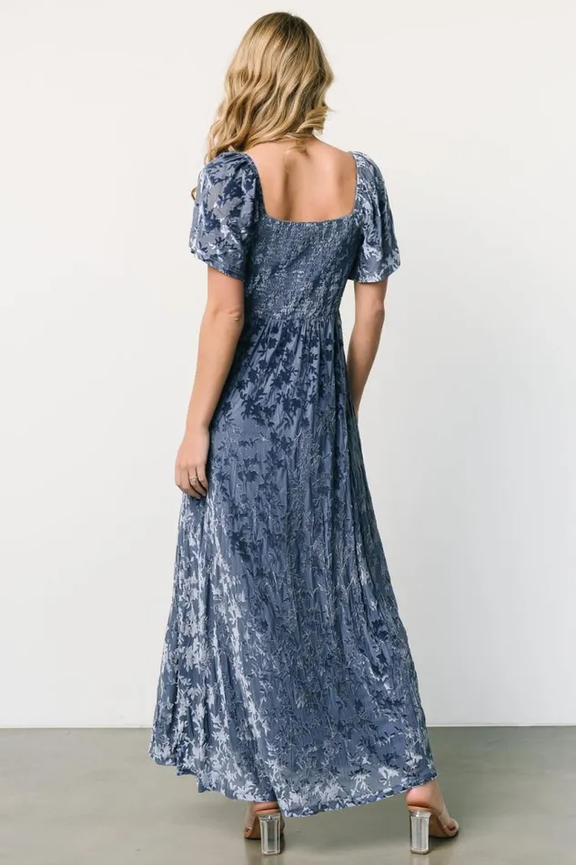 Women Everley Velvet Maxi Dress Whisper Blue Baltic Born Maxi Dresses Women Everley Velvet Maxi Dress Whisper Blue Baltic Born Maxi Dresses
