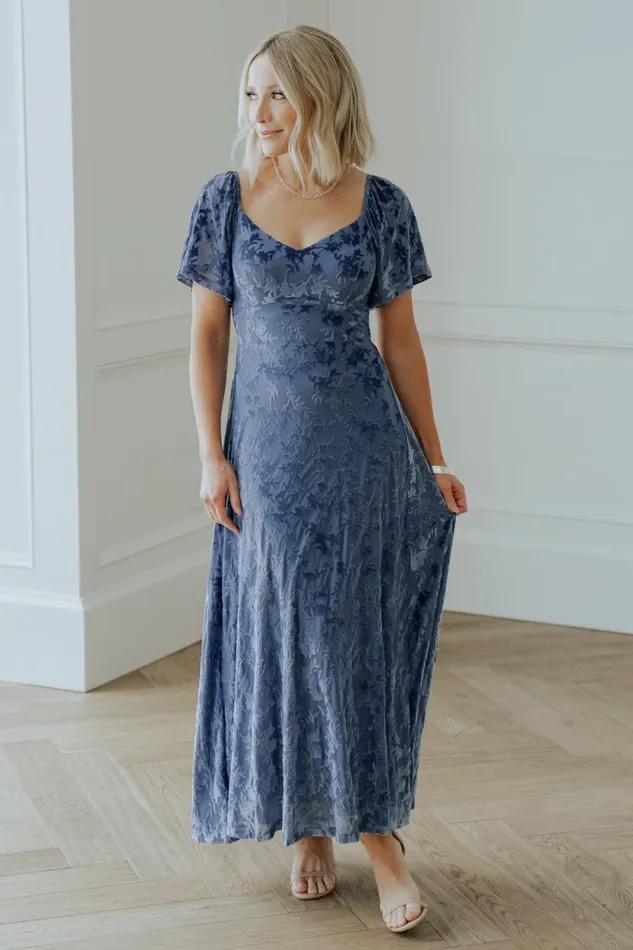 Women Everley Velvet Maxi Dress Whisper Blue Baltic Born Maxi Dresses Women Everley Velvet Maxi Dress Whisper Blue Baltic Born Maxi Dresses