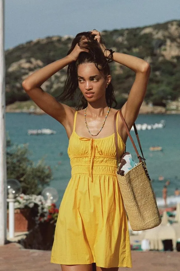 Women Faithfull The Brand Dresses Alboa Mini Dress Citrus 8211 Final Sale