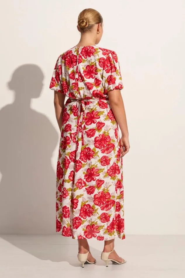 Women Faithfull The Brand Dresses Bellavista Midi Dress Isadora Floral Red