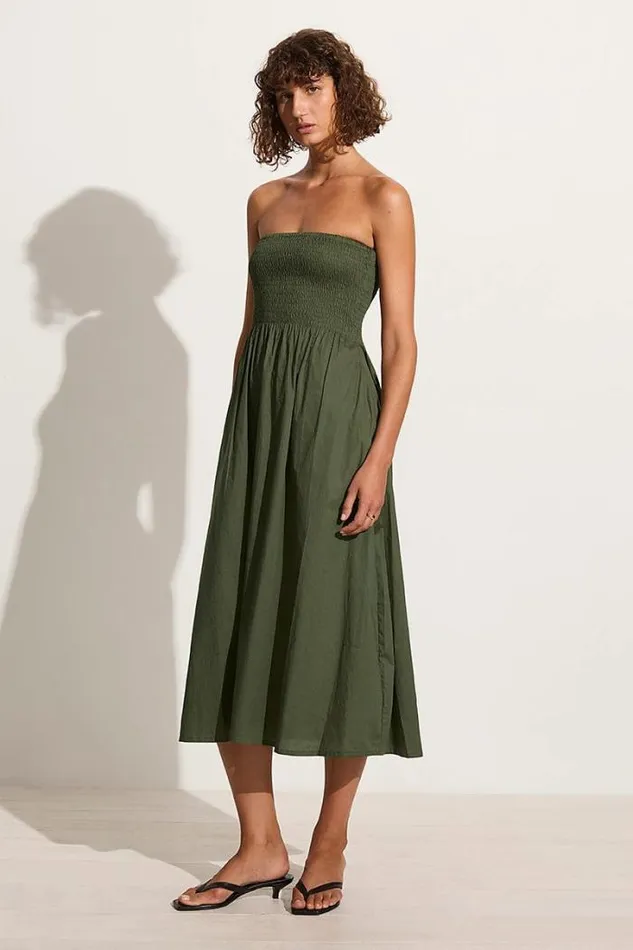 Women Faithfull The Brand Dresses Madella Midi Dress Pine