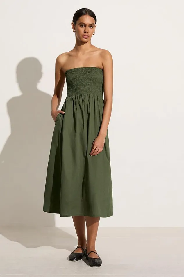 Women Faithfull The Brand Dresses Madella Midi Dress Pine