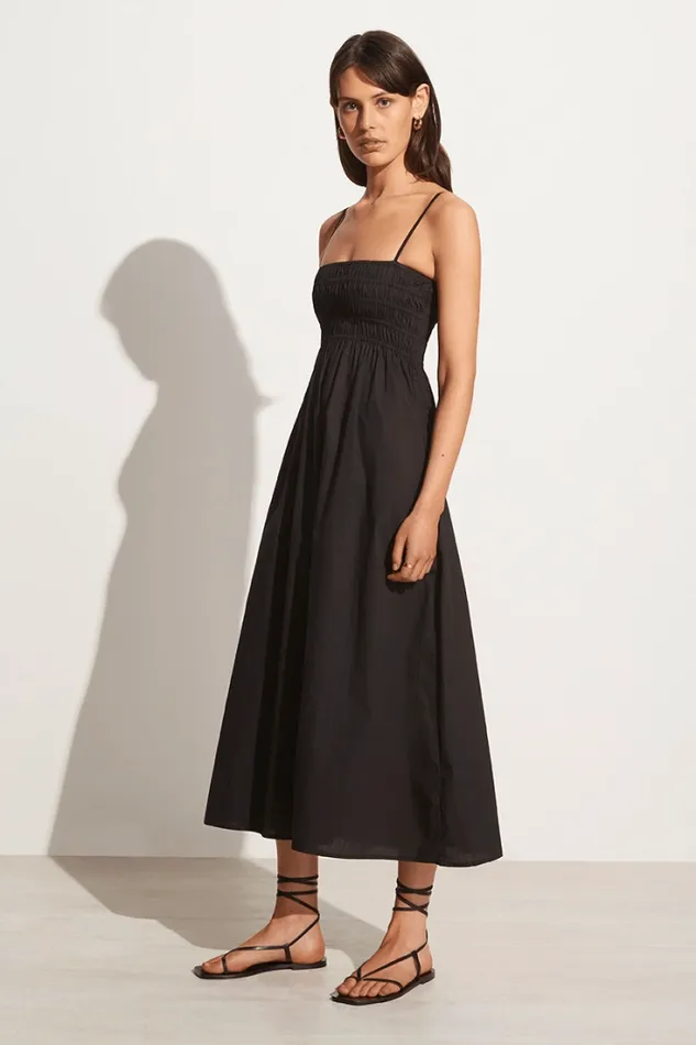Women Faithfull The Brand Dresses Marieka Midi Dress Black 8211 Final Sale