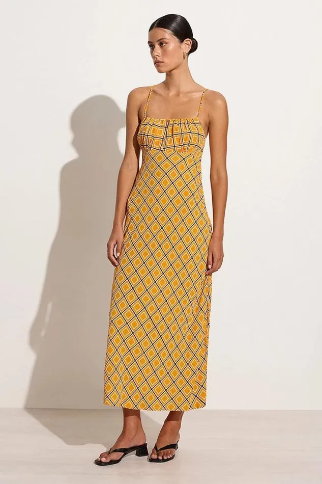 Women Faithfull The Brand Dresses San Paolo Midi Dress La Costa 8211 Final Sale