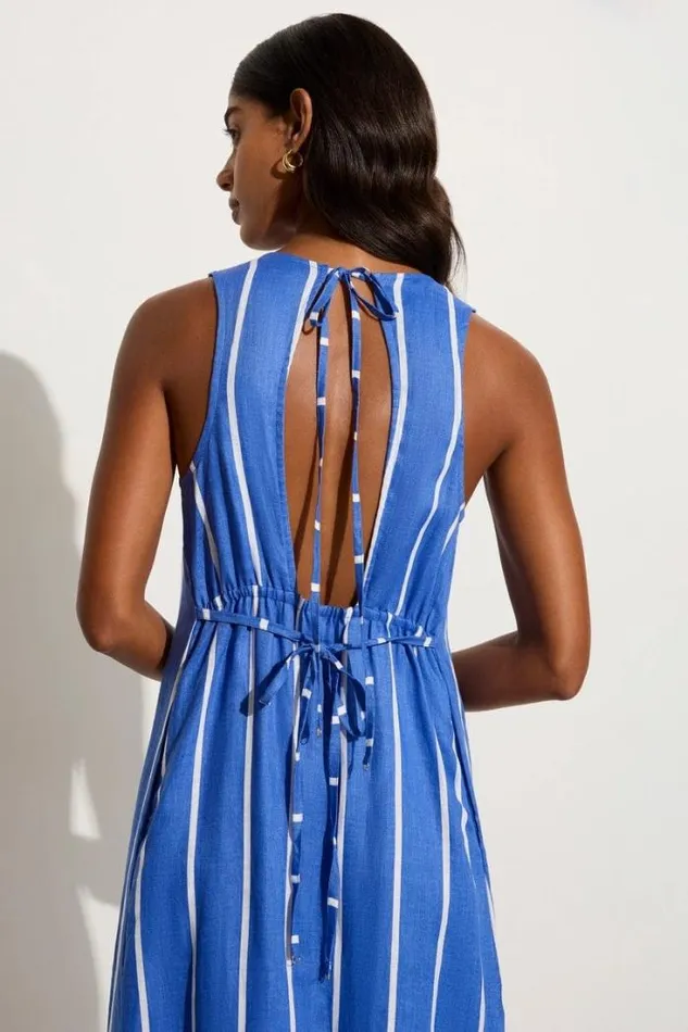 Women Faithfull The Brand Dresses Sommar Maxi Dress San Vito Stripe Blue 8211 Final Sale