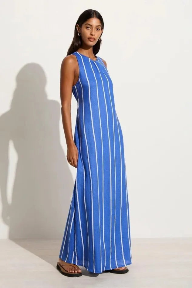 Women Faithfull The Brand Dresses Sommar Maxi Dress San Vito Stripe Blue 8211 Final Sale