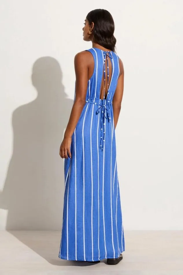 Women Faithfull The Brand Dresses Sommar Maxi Dress San Vito Stripe Blue 8211 Final Sale