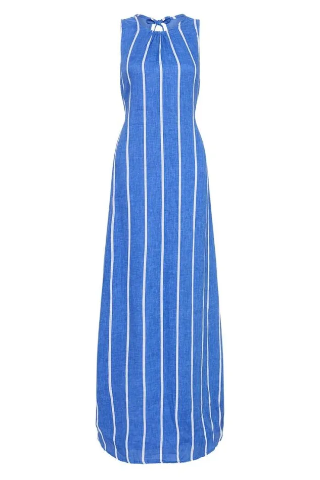 Women Faithfull The Brand Dresses Sommar Maxi Dress San Vito Stripe Blue 8211 Final Sale