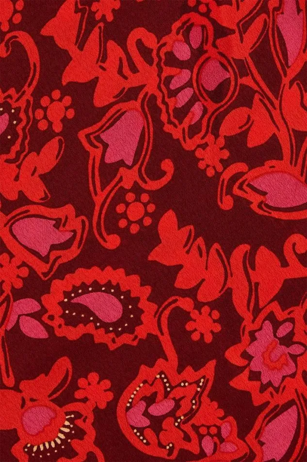 Women Faithfull The Brand Mini Dresses Celestina Mini Dress Selcetta Paisley Red