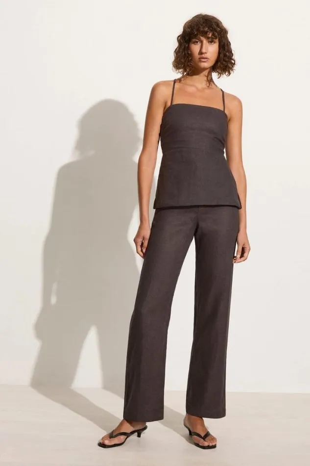 Women Faithfull The Brand Pants Vincente Pant Charcoal