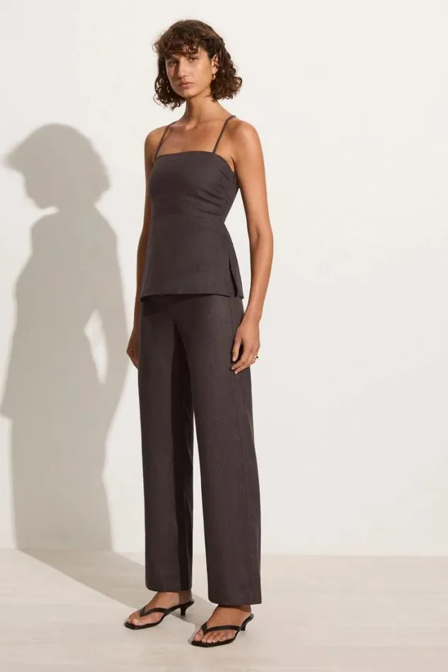 Women Faithfull The Brand Pants Vincente Pant Charcoal