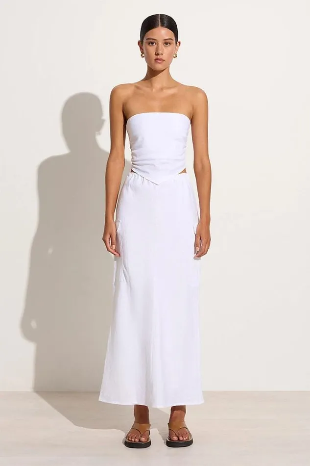 Women Faithfull The Brand Skirts and Shorts Katala Skirt White 8211 Final Sale