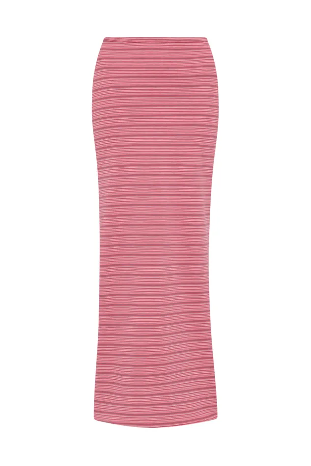 Women Faithfull The Brand Skirts and Shorts Maceio Midi Skirt Vermillion Stripe