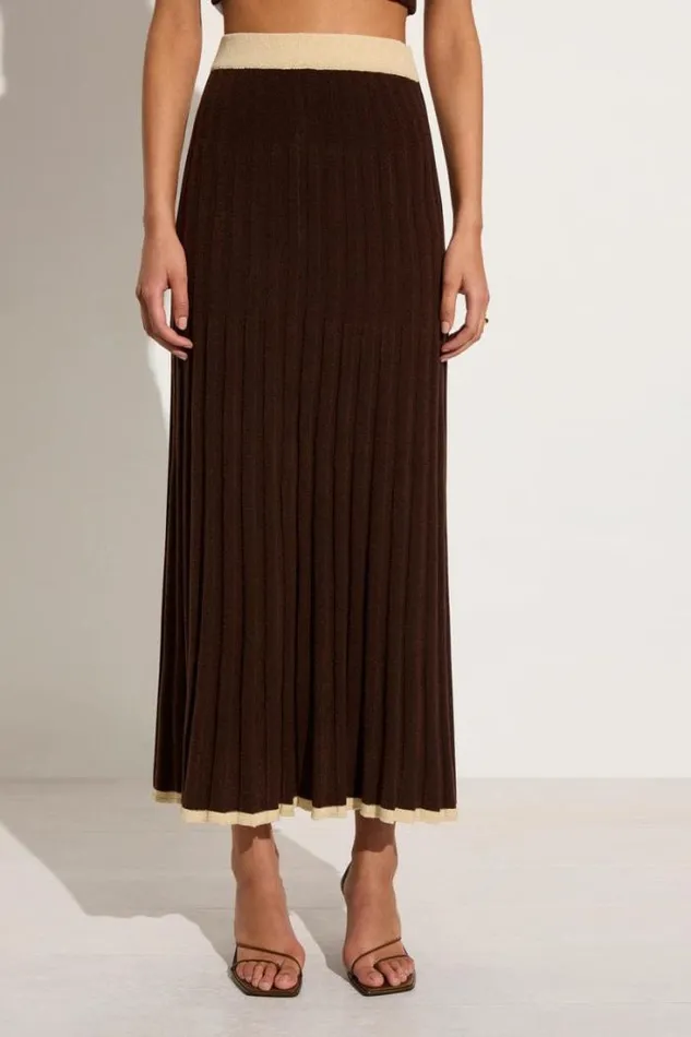 Women Faithfull The Brand Skirts and Shorts Mona Knit Skirt Coffee