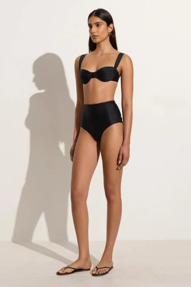 Women Faithfull The Brand Swim Sol Bikini Top Black