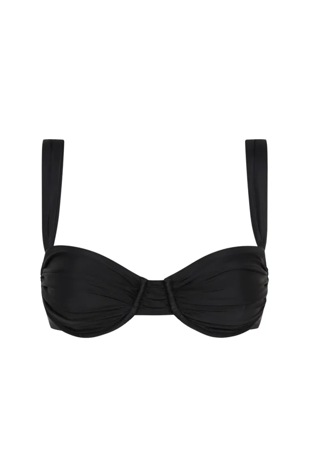 Women Faithfull The Brand Swim Sol Bikini Top Black