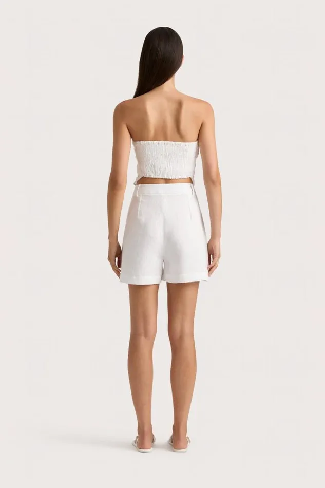Women Faithfull The Brand Tops Antibes Strapless Top White