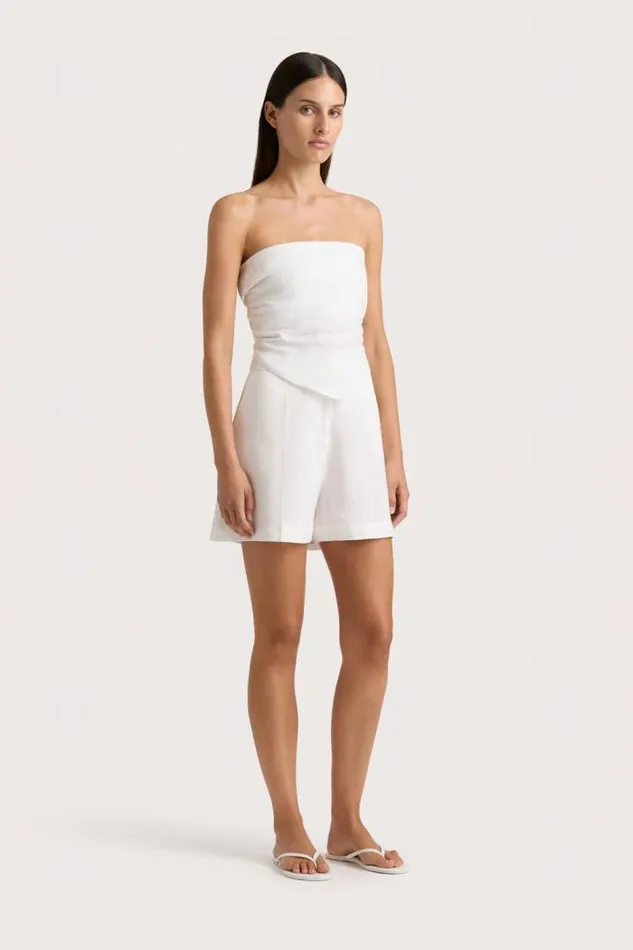 Women Faithfull The Brand Tops Antibes Strapless Top White