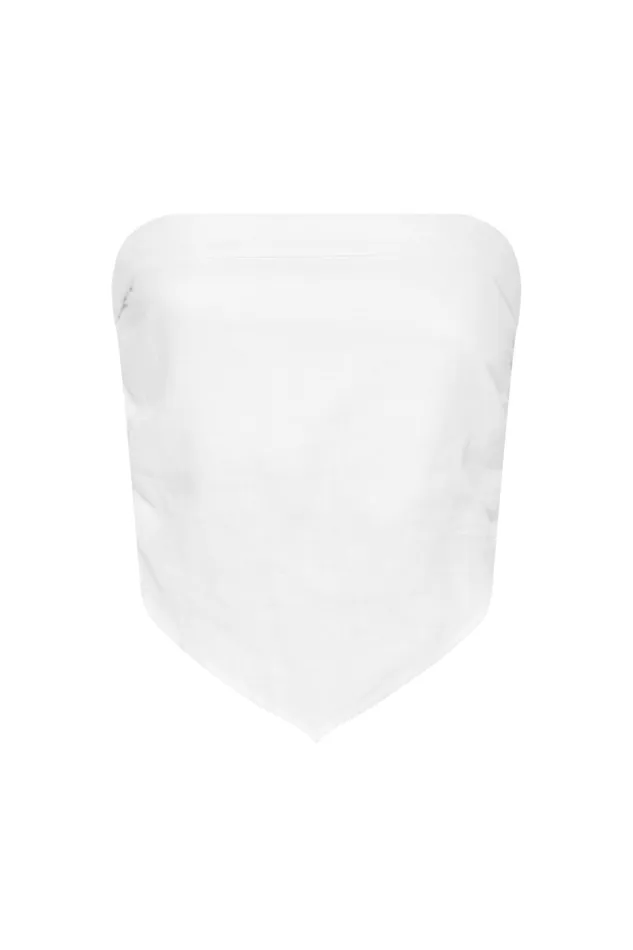 Women Faithfull The Brand Tops Antibes Strapless Top White
