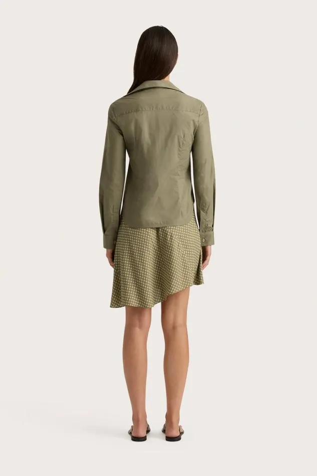 Women Faithfull The Brand Tops Baia Wrap Shirt Khaki