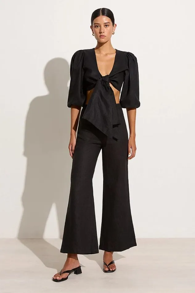 Women Faithfull The Brand Tops Ce Soir Top Black 8211 Final Sale
