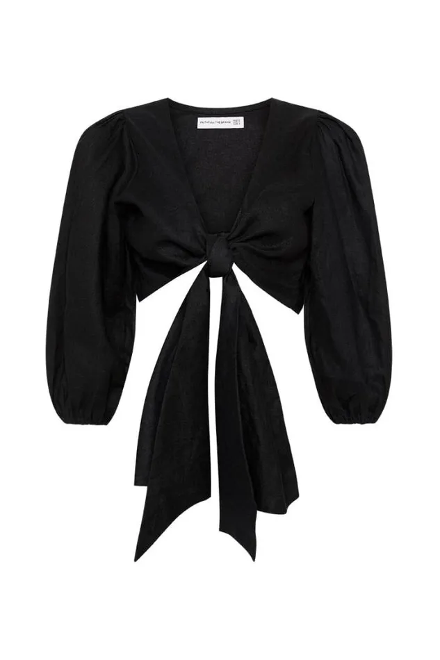 Women Faithfull The Brand Tops Ce Soir Top Black 8211 Final Sale
