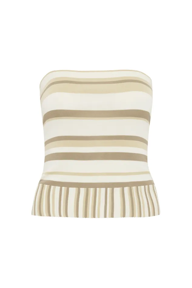 Women Faithfull The Brand Tops Citara Strapless Top White