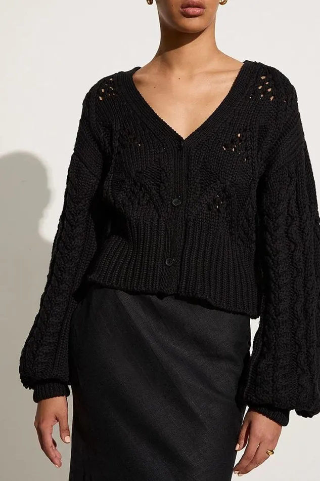 Women Faithfull The Brand Tops Dayana Cardigan Black
