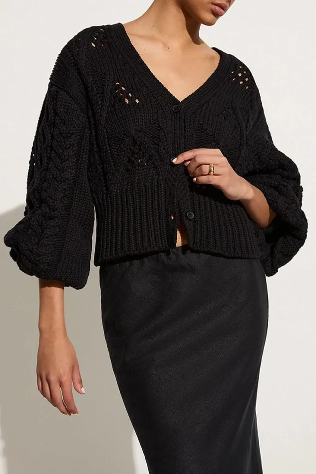 Women Faithfull The Brand Tops Dayana Cardigan Black