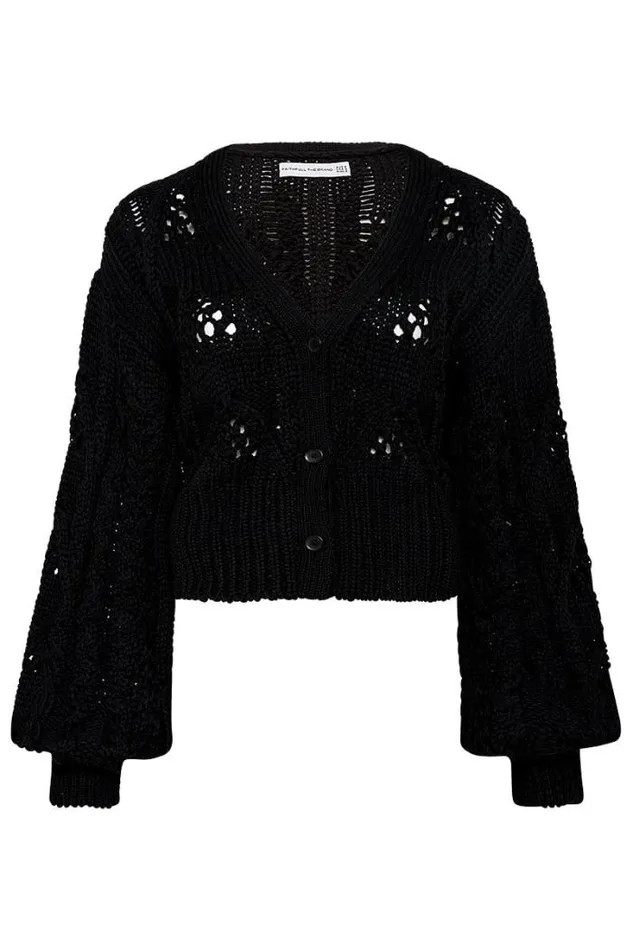 Women Faithfull The Brand Tops Dayana Cardigan Black