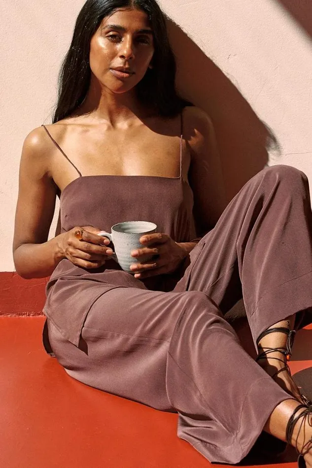 Women Faithfull The Brand Tops Koa Tunic Top Tobacco
