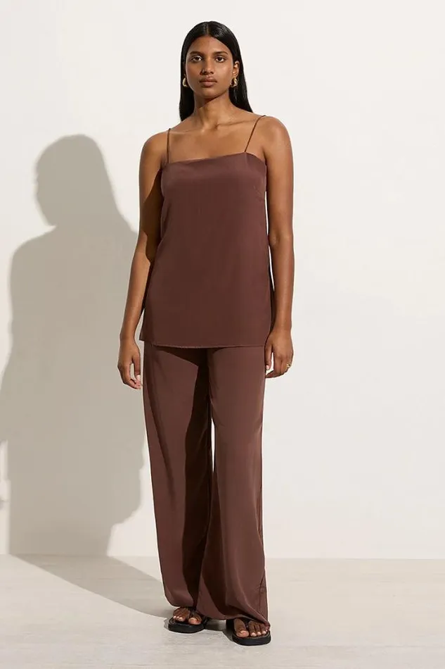 Women Faithfull The Brand Tops Koa Tunic Top Tobacco