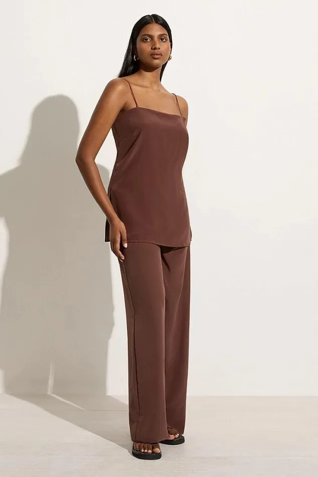 Women Faithfull The Brand Tops Koa Tunic Top Tobacco